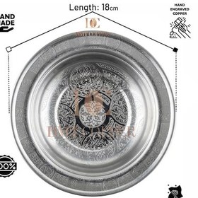 Resim Dmt Copper 18 Cm 3 Adet Krom Çelik Beyran Ve Yemek Tabağı 430 Kalite Paslanmaz Servis Tabağı Gri 