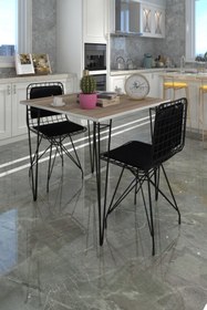 Resim Kenzlife Knsz Masa Sandalye Takımı Hem75mazlum Crdsyh 060*060 Sm 2 Sandalye Syhsyh Sırt Minderli 