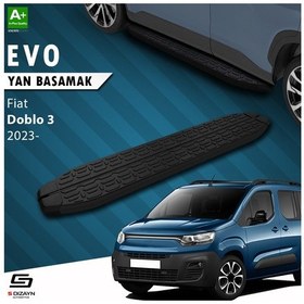 Resim S-dizayn Fiat Doblo 3 Evo Siyah Yan Basamak 203 Cm 2023 Üzeri A+ Kalite 
