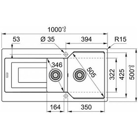 Resim Franke Ubg 651-100 Stone Grey Eviye.Activ 