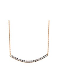 Resim Pırlanta Küçük Suyolu Altın Kolye Rose Gold 