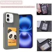 Resim İphone Uyumlu 16 Plus İçin E-mürekkep Ekran Nfc Dıy Telefon Kılıfı Gri 