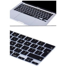 Resim Apple Uyumlu MacBook Pro 13 Inc 2020/2022 M1/m2 A2338 Türkçe Q Klavye Slim Silikon Klavye Koruyucu Kılıf Çok Renkli 
