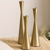 Resim Bronz/Siyah 3'lü Küçük Bel Mumluk Seti 