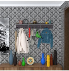 Resim Kenzlife Elbise Askılığı Karayemiş3 Gri 26 114 12 Vestiyer Portmanto Askı Askılık 12 Adet Askı Ahşap 