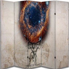 Resim Soyut Temalı Özel Tasarım Paravan Room Divider 180 x 200 cm 
