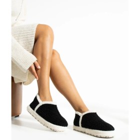 Resim Trios Shoes Kadın Kürklü Kaymaz Taban Peluş Ev Botu Panduf TS1152 