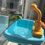 Resim 1 adet Eğlenceli Kuş Banyo Küveti, Kuş Oyuncak, Çeşitli Kuşlar İçin Banyo Yapmak İçin Uygun 