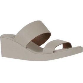 Resim Bueno Shoes Krem Deri Kadın Dolgu Topuklu Terlik 01WY2409 01WY2409 