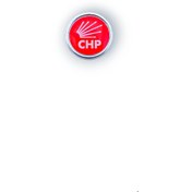 Resim YÖRÜK TASARIM Chp (cumhuriyetçi Halk Partisi) Yaka Rozeti Damla Mineli 