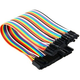 Resim 20cm 40 Pin Dişi Erkek Dupont Kablo 