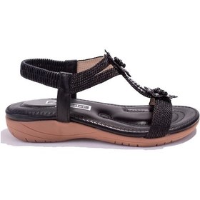 Resim Dagoster Dza07-741724910 Siyah Günlük Ortopedik Kadın Sandalet 001 