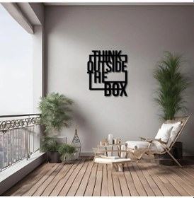 Resim Metal Dekor Think Outside Metal Duvar Tablosu İmza 