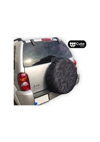 Resim Cute Cover Kamuflaj Stepne Kılıfı Lastik Koruyucu Siyah Kamuflaj N11.31 