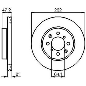 Resim Bosch 0986478657 - Ön Fren Aynası Havalı Rover 200 216gsi 216gti 