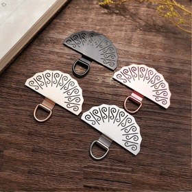Resim 1 adet Döner Cep Telefonu Kılıfı Klipsi Boyun Askısı Ped Paslanmaz Çelik Cep Telefonu Kılıfı Arka Sticker Sabitleme Klipsi Boyun Askısı Klipsi 