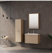 Resim Orka Clay 65 Cm Mdf Sahra Banyo Dolabı Takımı Ve Boy Dolabı Çok Renkli 