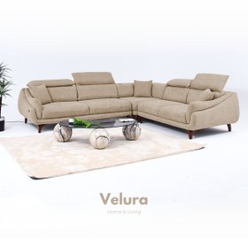 Resim Velura Home & Living Ezel Motorlu Köşe Takımı & Hoparlörlü, USB Portlu, Genişleyebilir Büyük Köşe Takımı 