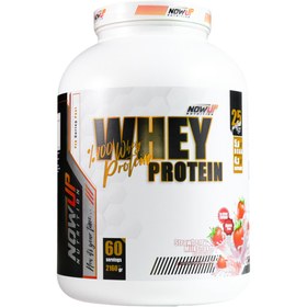 Resim NOWUP %100 Whey Protein Tozu Çilek Aromalı 2160g 60 Servis 