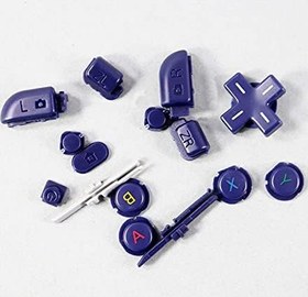 Resim Yeni 3DS XL Tam Düğme Seti Mavi Renk Değişimi, Nintendo New3DS XL/LL New3DSXL Konsol için, ABXY D-Pad LR ZR ZL Power Home Select Volume 3D Switch Button Complete 15 PCS 