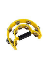 Resim Soundman Sarı Renk Çift Sıralı Profesyonel Zilli Yarım Ay Tef 