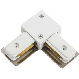 Resim Cata Ct-9773b Monofaze L Şekil Ray Sistemi Orta Besleme Birleşim Birleştirme Konektör Beyaz Aparatı Spot 