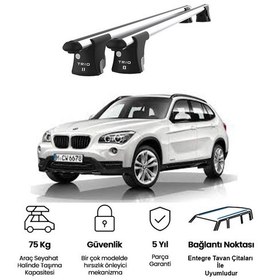 Resim Trio-ıı Bmw X1 E84 2010-2015 Kilitli Ara Atkı 120cm Port Bagaj Tavan Barı 