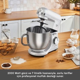 Resim Karaca Mastermaid Chef Ultra M2000W Hamur Yoğurma Makinesi Pearl White 7l 
