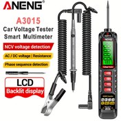 Resim ANENG A3015 Akıllı Çoklu Metre Kalemi - Sağlam Dijital Voltmetre, Gerilim, Süreklilik, Faz Sırası Direnç Test Cihazı LCD Arka Işık Özellikli, Otomatik Kapanma NCV Tespiti (Dahil Değildir) Kompakt Elektrikci El Aleti Oto Ev Endüstriyel Kullanım İçin Ergonomic Tasarım Bir Tuş İle Çalıştırılabilen Dayanıklı Yapı Çok Fonksiyonlu Devre Tes 