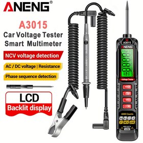 Resim ANENG A3015 Akıllı Çoklu Metre Kalemi - Sağlam Dijital Voltmetre, Gerilim, Süreklilik, Faz Sırası Direnç Test Cihazı LCD Arka Işık Özellikli, Otomatik Kapanma NCV Tespiti (Dahil Değildir) Kompakt Elektrikci El Aleti Oto Ev Endüstriyel Kullanım İçin Ergonomic Tasarım Bir Tuş İle Çalıştırılabilen Dayanıklı Yapı Çok Fonksiyonlu Devre Tes 