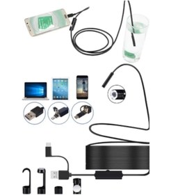 Resim dual band Yılan Kamera 20 Metre Profesyonel Logar Endoskop Kıvrılabilir Ayarlanabilir Sert Kablo Ledli Kamera 