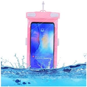 Resim 7,2 İnç Altı Cep Telefonu İçin Su Geçirmez Telefon Kılıfı Pembe 