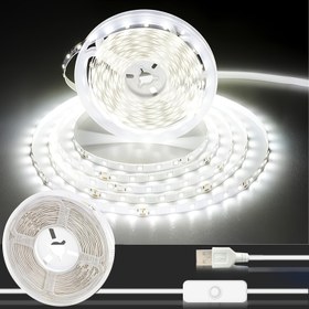 Resim 91.44 cm - 15.24 Metre RGB LED Şerit Işık, Dahili Anahtarlı USB Güç Kaynağı, Sıcak Beyaz/Soğuk Beyaz, Kolay Kurulumlu Yatak Odası, Dolap, Mutfak Dolabı ve Ev Aydınlatması için DIY LED Işıklar 