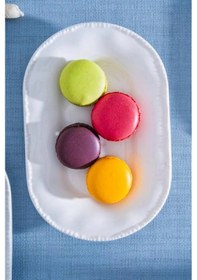 Resim Acar Por7267 Milano Beyaz Porselen Oval Tabak 20 Cm Beyaz 