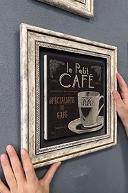 Resim Oscar Stone Decor Çerçeveli Tablo Taş Duvar Dekoru 30 X 30 Cm Le Petit Cafe 