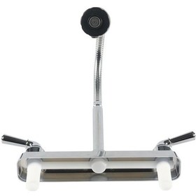 Resim Flybuy Van Rv Mutfak Musluk Kulplu Gümüş Dönen Derece Çift Camper 360 Am 