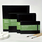 Resim 44 Sayfa Suluboya Günlüğü, 49.9 KG, 230 GSM, Soğuk Pres, Asitsiz Kağıt, Suluboya Teknikleri ve Karışık Medya için Sanat Eskiz Defteri Ped, Yaratıcı Projeler için Dayanıklı ve Yüksek Kaliteli Kağıt 