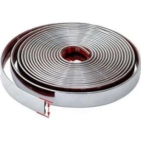 Resim NKT GROUP Nokta 5 mm 3D Dekoratif Krom Nikelaj Şerit Çıta Panjur Şerit 5 Metre 