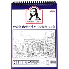 Resim Monalisa Eskiz Defteri Telli A5 120 Gr 50 Yp Mn13-5 Lacivert 