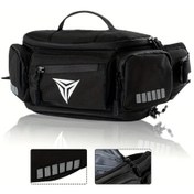 Resim Xuweiwei Siyah Erkek Kadın Çok Cepli Bel Çantası Bisiklet Motosiklet Kemer Çantası Outdoor Spor Seyahat Yürüyüş Koşu Çantası Siyah 