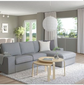 Resim 2'li Kanepe Ve Uzanma Koltuğu, Tibbleby Bej-gri Gri 