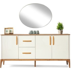 Resim Antik Mdf Konsol Ve Ayna Kumbeji 