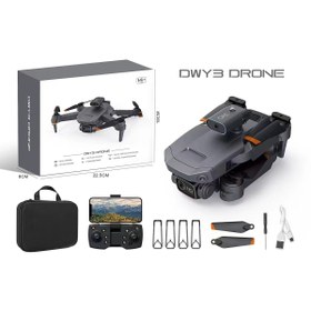 Resim Çift Kameralı Drone 4k Hava Quadcopter 2.4g Kızılötesi Rc Işıklı Katlanabilir Drone Wifi Fpv Video 