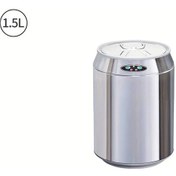 Resim Dashanshop Aoisora Paslanmaz Çelik Araç Çöp Kutusu 1.5l Gümüş Ev Ofis İçin Taşınabilir Çöp 