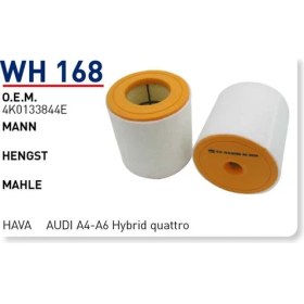 Resim Wunder Filter Audı A4-A6 Hybrıd Quattro Uyumlu Hava Filtresi Wh 168 