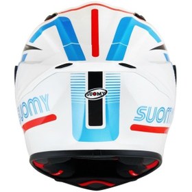 Resim Suomy Track 97 Full Face Motosiklet Kaskı Beyaz - Kırmızı 