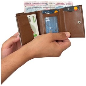 Resim Premium Serisi Özel Kutulu Lüks Deri Mekanizmalı Cüzdan Kemer Kartlık Ve Saat Erkek Seti Çok Renkli 