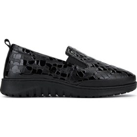 Resim Tamer Tanca Kadın Hakiki Deri Siyah Casual Ayakkabı 1053 7513 Bn Ayk Sk25-26 Siyah Fasulye Siyah 