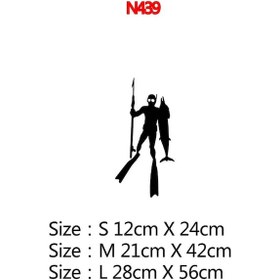 Resim N439-boyut M-3-yansıtıcı Lazer-moda Mızrak Balıkçılık Dalış Zıpkın lar Ussr Eğlenceli Vinil Araba-şekillendirici 