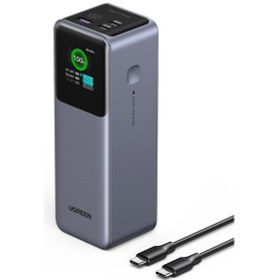 Resim Ugreen Nexode 25.0000 Mah 200w Akıllı Ekranlı Taşınabilir Hızlı Şarj Powerbank, 3 Cihaz Desteği, 35525b Gri 